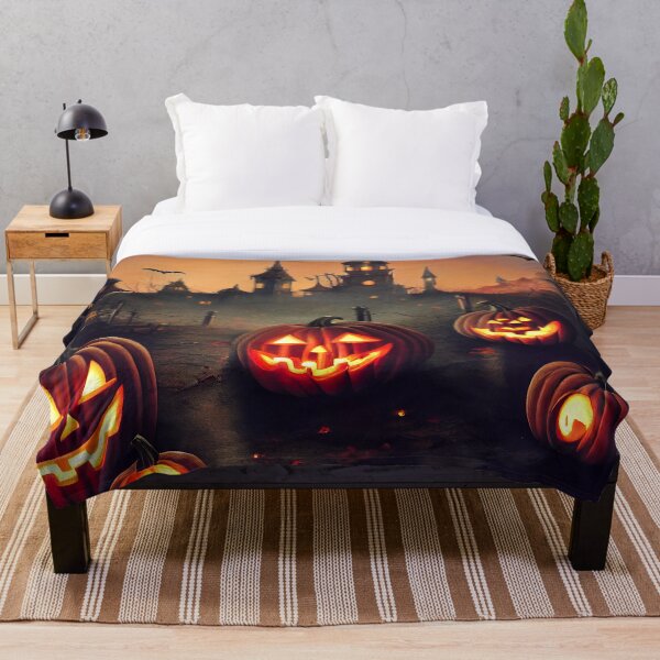Artikelvorschau, Halloween-Kürbise mit einem Geisterhaus-Aufkleber entworfen und verkauft von TheCreativeFab.