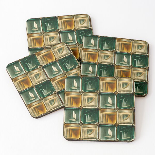 Item preview, Art Deco - green & yellow glas. designed and sold by Gert Street.
