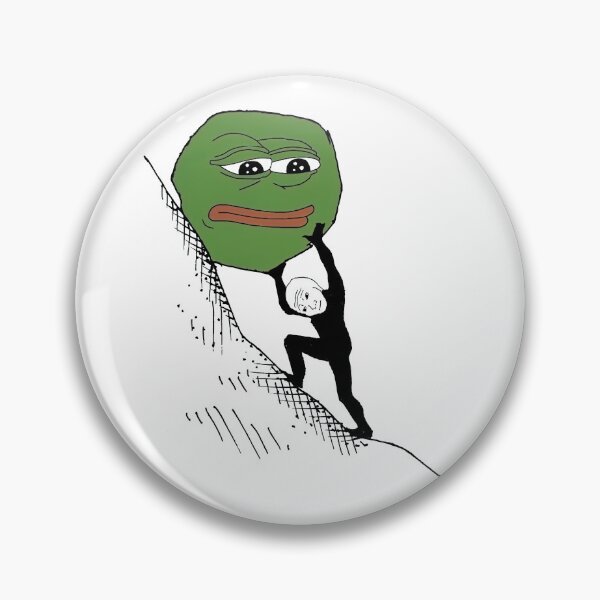 Artikelvorschau, Wojak Pepe Sisyphus Meme entworfen und verkauft von ASamArt.