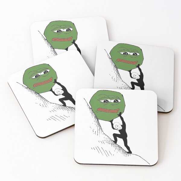 Item preview, Wojak Pepe Sisyphus Meme  designed and sold by ASamArt.
