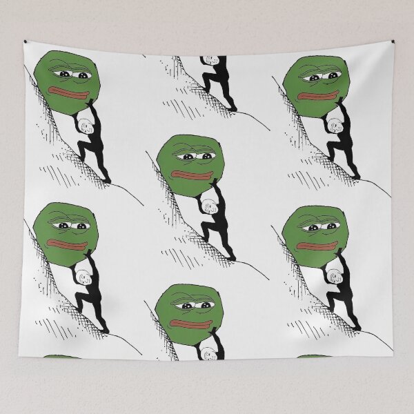 Item preview, Wojak Pepe Sisyphus Meme  designed and sold by ASamArt.