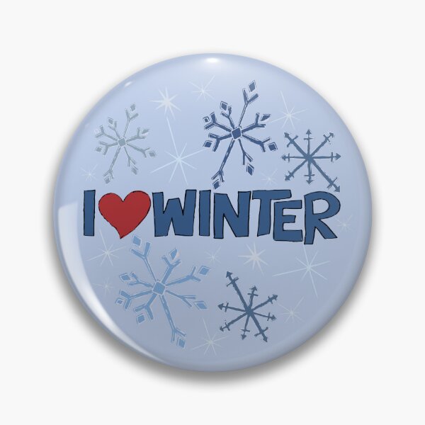 Item preview, I Heart Winter Illustrated Text with snowflakes designed and sold by AngelDawnDesign.