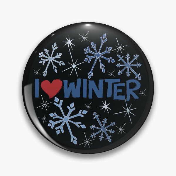 Item preview, I Heart Winter Illustrated Text with snowflakes designed and sold by AngelDawnDesign.