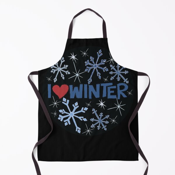 Item preview, I Heart Winter Illustrated Text with snowflakes designed and sold by AngelDawnDesign.