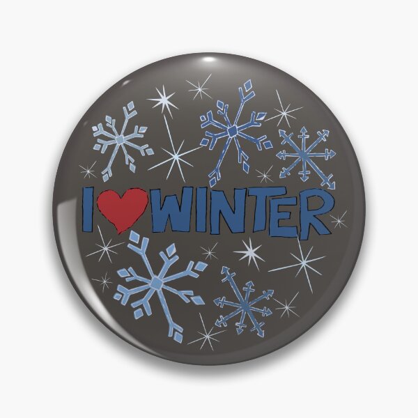 Item preview, I Heart Winter Illustrated Text with snowflakes designed and sold by AngelDawnDesign.