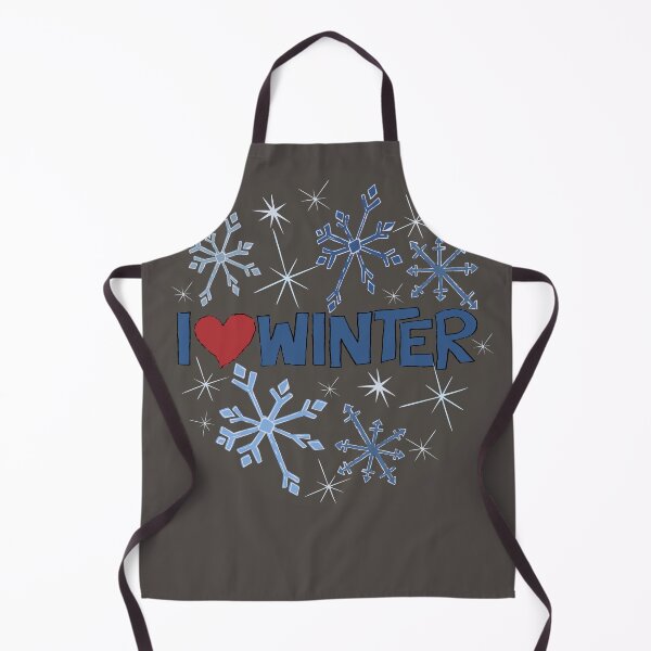 Item preview, I Heart Winter Illustrated Text with snowflakes designed and sold by AngelDawnDesign.
