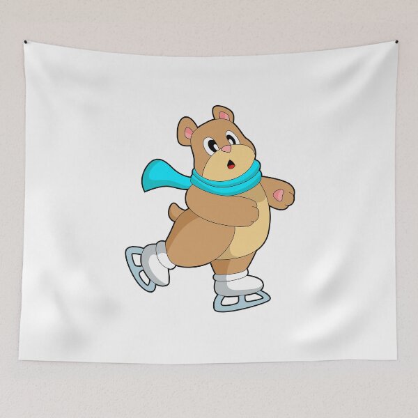 Aperçu de l'œuvre Bear Ice skating Ice skates créée et vendue par Snabdesign84.