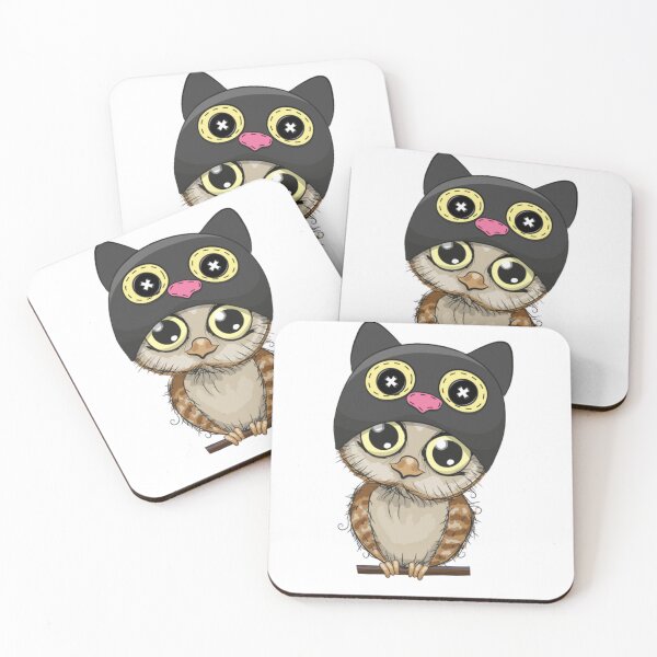 Item preview, a cat and an owl designed and sold by A2A  SHOP.