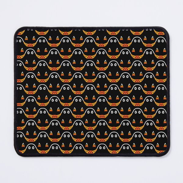 Item preview, Spooky Candy Corn Jack-o'-Latern and Ghost Pattern on Black designed and sold by OopsSheeplton.