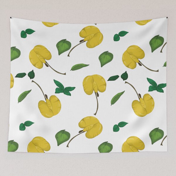 Item preview, Yellow flower Arachis duranensis The sacha peanut, Arachis duranensis is a herbaceous species from South America, especially Argentina, Bolivia and Paraguay. It is threatened by habitat loss. designed and sold by soryilustracion.
