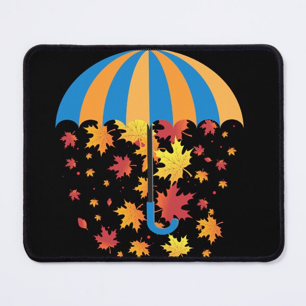 Item preview, Autumn and falling leaves with umbrella designed and sold by Sunset Design.