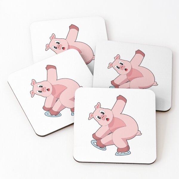 Aperçu de l'œuvre Pig Ice skating Ice skates créée et vendue par Snabdesign84.
