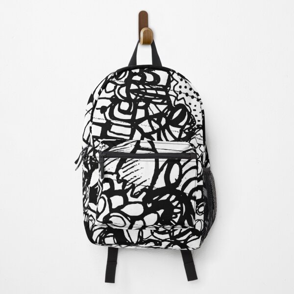 Item preview, Black and white doodle drawing - abstract Sharpie art designed and sold by smooshfaceutd.