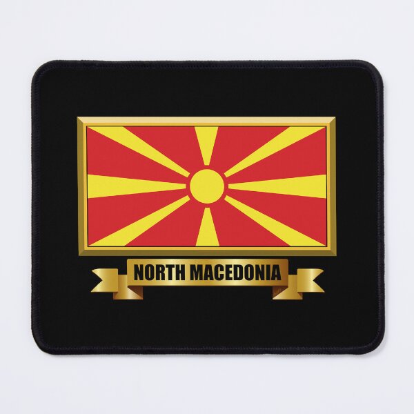 Item preview, NORTH MACEDONIA Flag Gifts, Masks, Stickers & Products (N) designed and sold by mpodger.