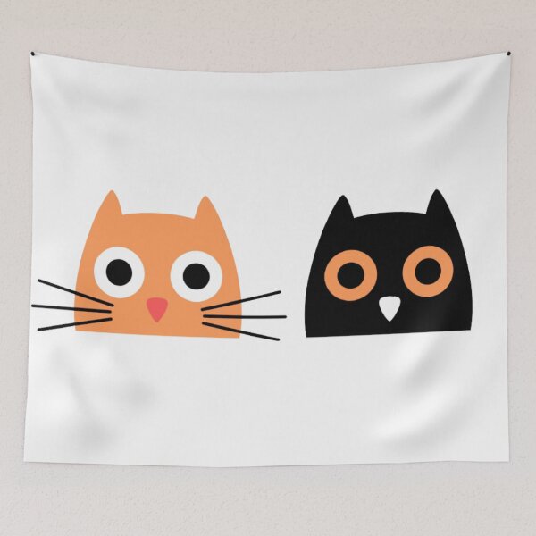 Item preview, a cat and an owl designed and sold by A2A  SHOP.