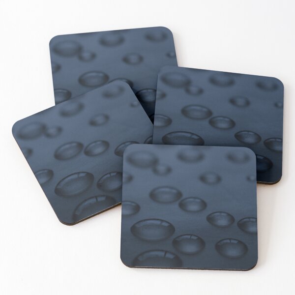 Item preview, Dark Water Drops on Surface, Black and Blue photograph designed and sold by KellyTheresaPic.