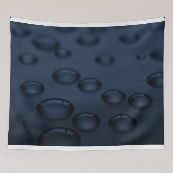 Item preview, Dark Water Drops on Surface, Black and Blue photograph designed and sold by KellyTheresaPic.