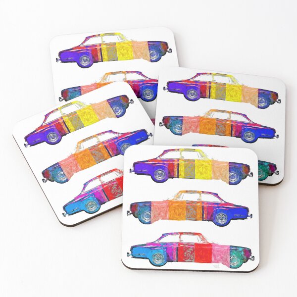 Item preview, 3 Alfa Romeo Junior GT 1973 pop colors designed and sold by Aaaah Eeeek  Studio.