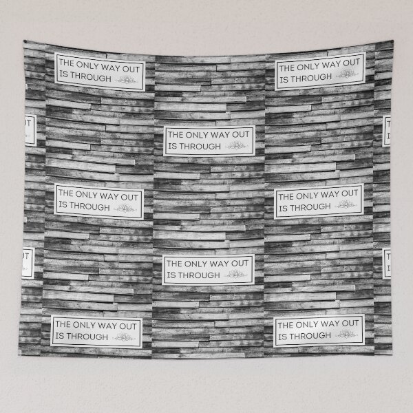Item preview, The only way out is through Sign Throw Pillow designed and sold by MagicWolfStar.