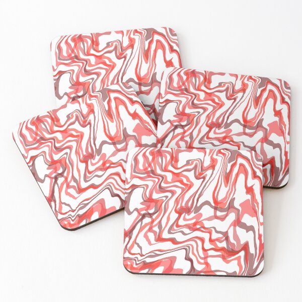 Item preview, Abstract red paint spill inspired digital illustration designed and sold by m-and-m2022.