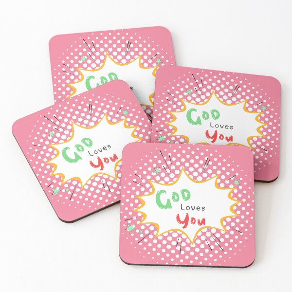 Item preview, God Loves You Christian Phrase Pop Art designed and sold by bible-prints.