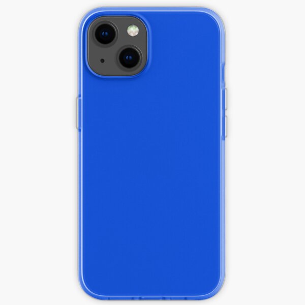 Minimalist solid color neon bright fluorescent blue iPhone Soft Case