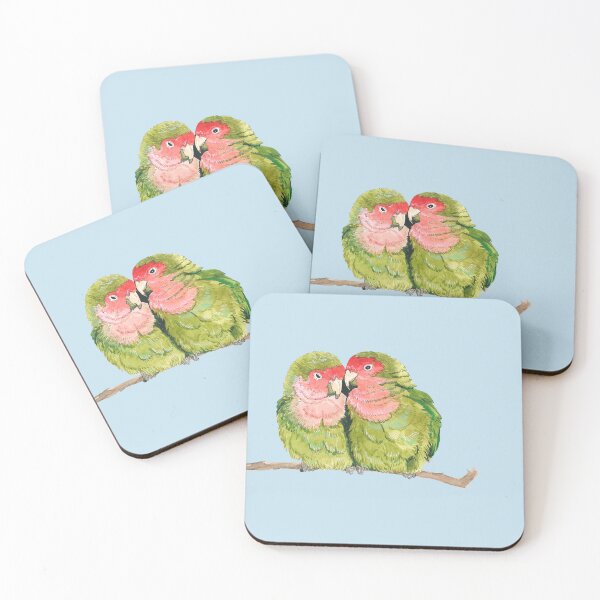Item preview, LOVE BIRD COUPLE-Agapornis designed and sold by BEATRIZ ABAITUA.