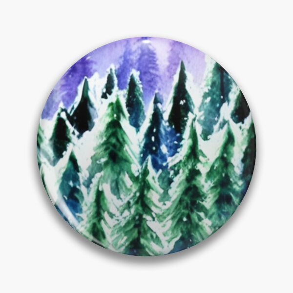 Item preview, Winter Slope And Frosted Forest In Starlight designed and sold by 18thCircusCat.