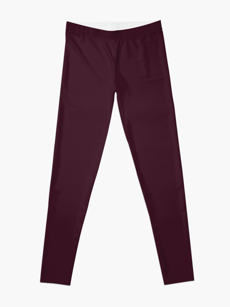 preppy minimalist gothic wine burgundy purple dark plum | Leggings