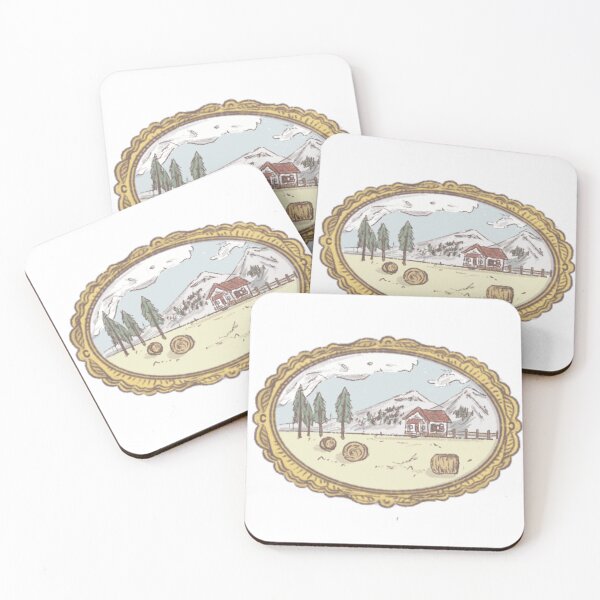 Item preview, Country Mountain Farm Fall Frame designed and sold by IllustrativeJoy.