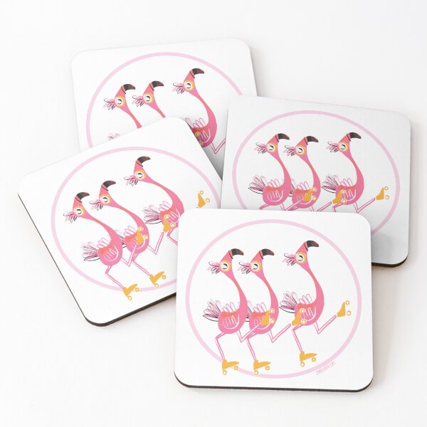 Item preview, Roller Skating Flamingos designed and sold by Jan Dolby.
