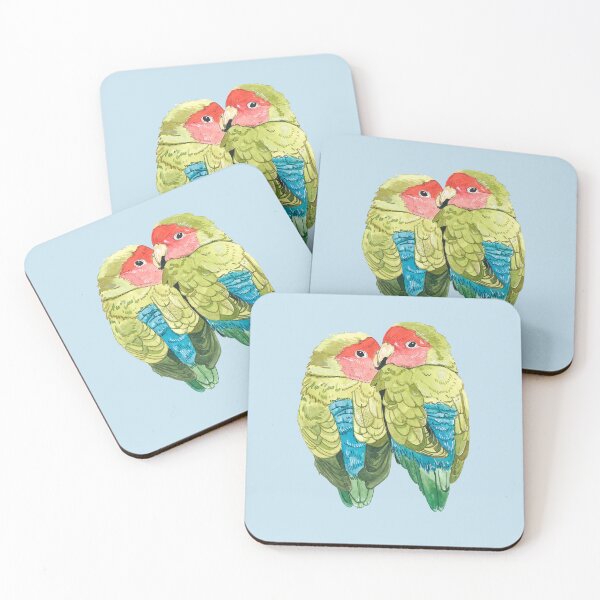 Item preview, LOVE BIRDS COUPLE-Agapornis designed and sold by BEATRIZ ABAITUA.