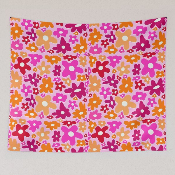 Item preview, retro flowers cute subtle wlw orange pink red Lovewins, Rainbowpride,   live laugh lesbian, designed and sold by mariahmoniquedesign.