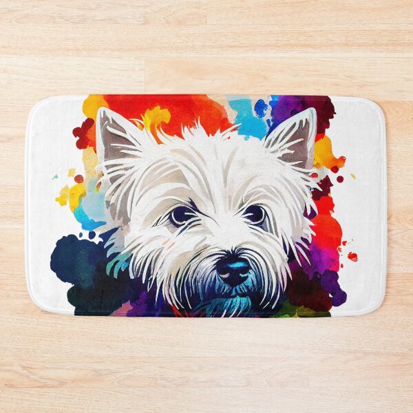 Item preview, Colorful Westie Dog Terrier designed and sold by Bored Art 101.