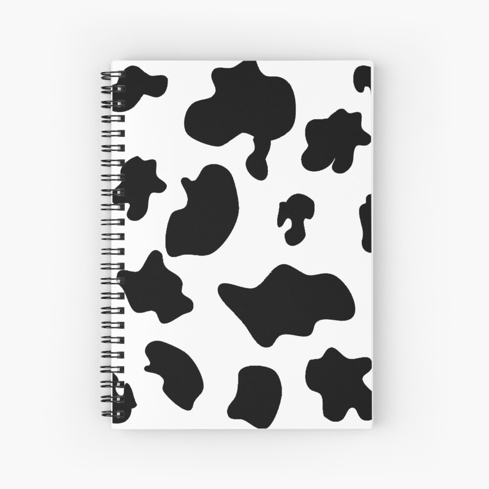 Cute Cow Pattern Black and White Spiral Notebook for Sale by trajeado14