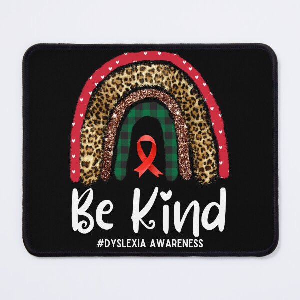 Item preview, Leopard Rainbow Be Kind Red Ribbon Dyslexia Awareness designed and sold by Rhia Store.