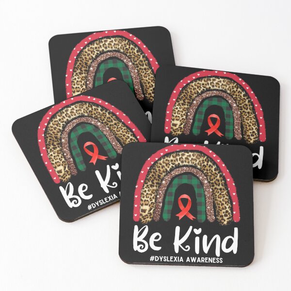 Item preview, Leopard Rainbow Be Kind Red Ribbon Dyslexia Awareness designed and sold by Rhia Store.