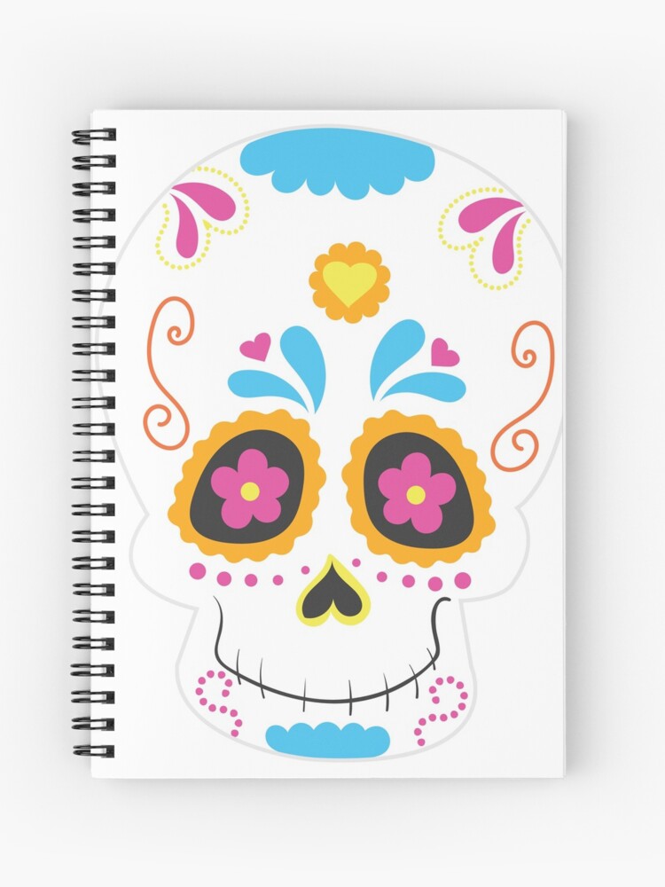 Cuaderno de espiral «Disfraz de calavera de azúcar México Dia de los Muertos  Catrina» de anfeloga | Redbubble