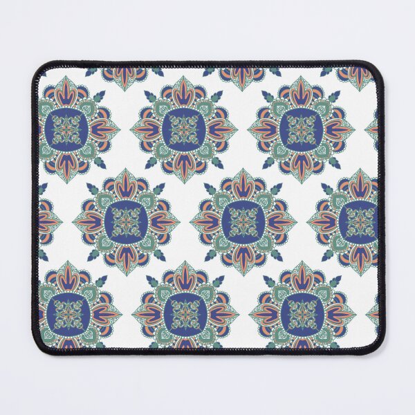 Item preview, MOROCCAN TILE A - BLUE, GREEN, ORANGE designed and sold by Courtney Nicholls.