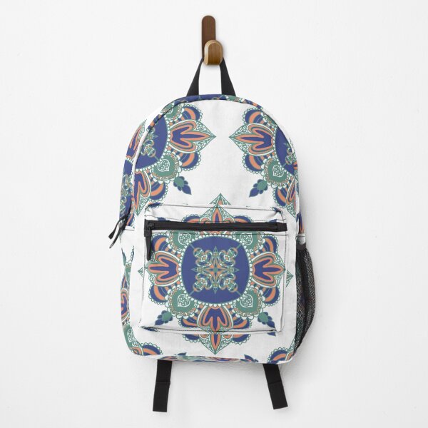 Item preview, MOROCCAN TILE A - BLUE, GREEN, ORANGE designed and sold by Courtney Nicholls.