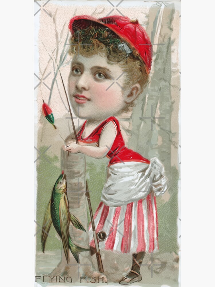 "Flying Fish, from the series Fishers and Fish" Sticker for Sale by CigaretteCards Redbubble