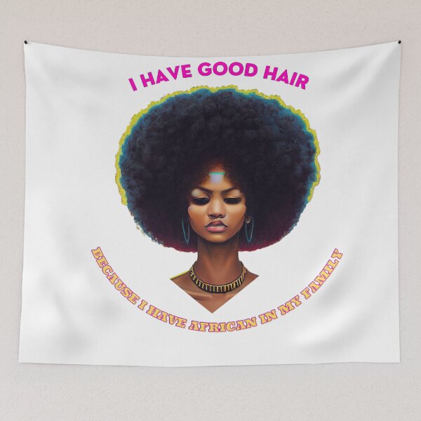 Item preview, Funny Tribal African American Beautiful Hair Quote Sticker designed and sold by TheCreativeFab.