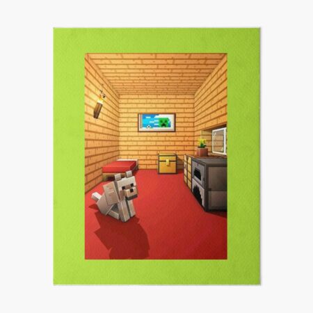 Minecraft Dog and Cat 360 Minecraft Art Classic . Art Print for