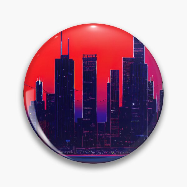 Item preview, Chicago Neon Vaporwave designed and sold by ComicsFactory.