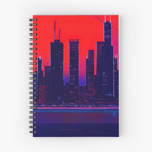 Item preview, Chicago Neon Vaporwave designed and sold by ComicsFactory.