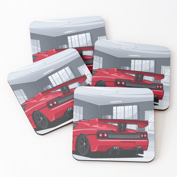 Item preview, Red Ferrari in garage designed and sold by MotorcycleLove.