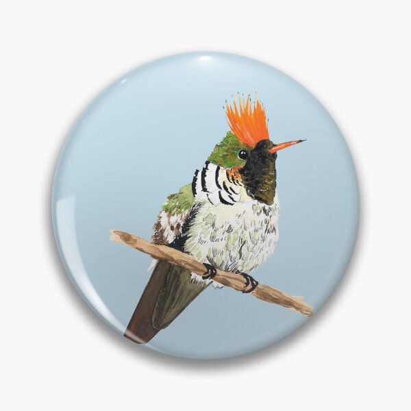 Item preview, FRILLED COQUETTE HUMMINGBIRD-Lophornis magnificus designed and sold by BEATRIZ ABAITUA.