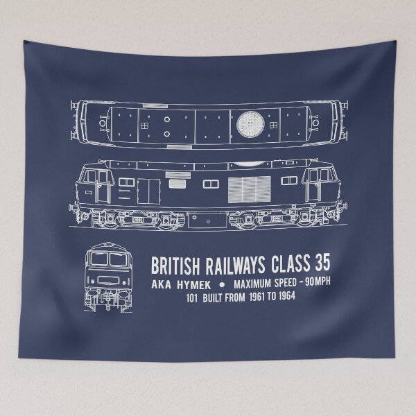 Item preview, British Railways Class 35 Hymek Locomotive Blueprint Diagram Gift designed and sold by Maljonic.