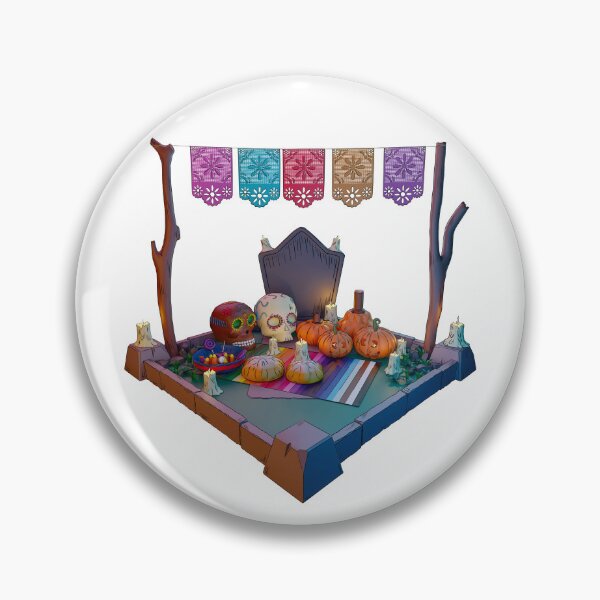 Item preview, Day of the dead offering with painted borders designed and sold by 3DChop.