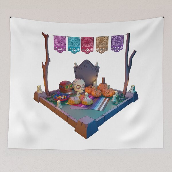 Item preview, Day of the dead offering with painted borders designed and sold by 3DChop.